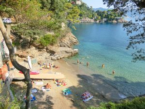 portofino strand 300x225 - Portofino, Italy - September 16, 2019: The Sand Beach Known As P